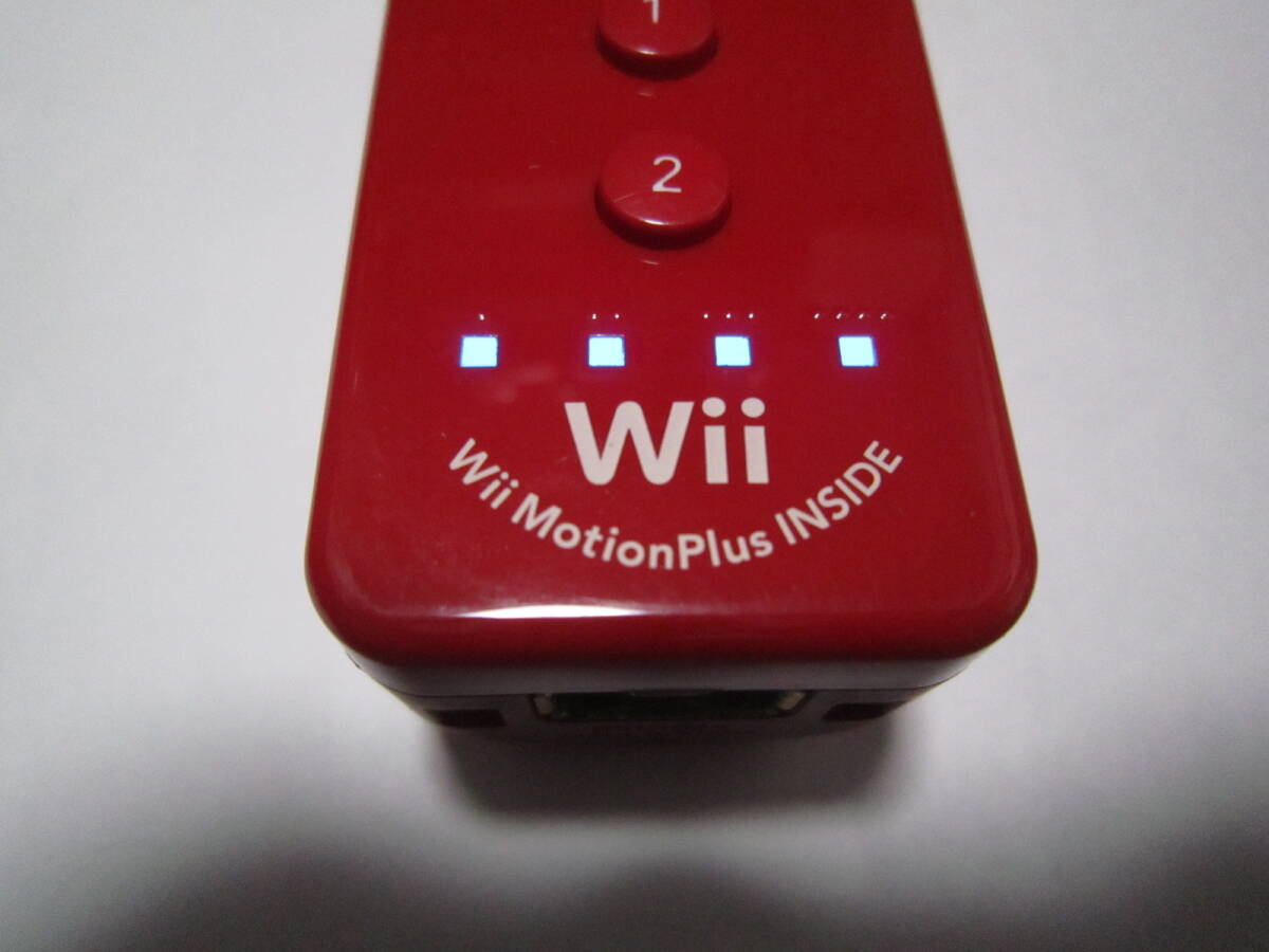 Wii リモコン モーションプラス シリコンカバー付 4個 白 黒 赤 ＋ ヌンチャク 赤 黒 ストラップ 動作確認済の画像8