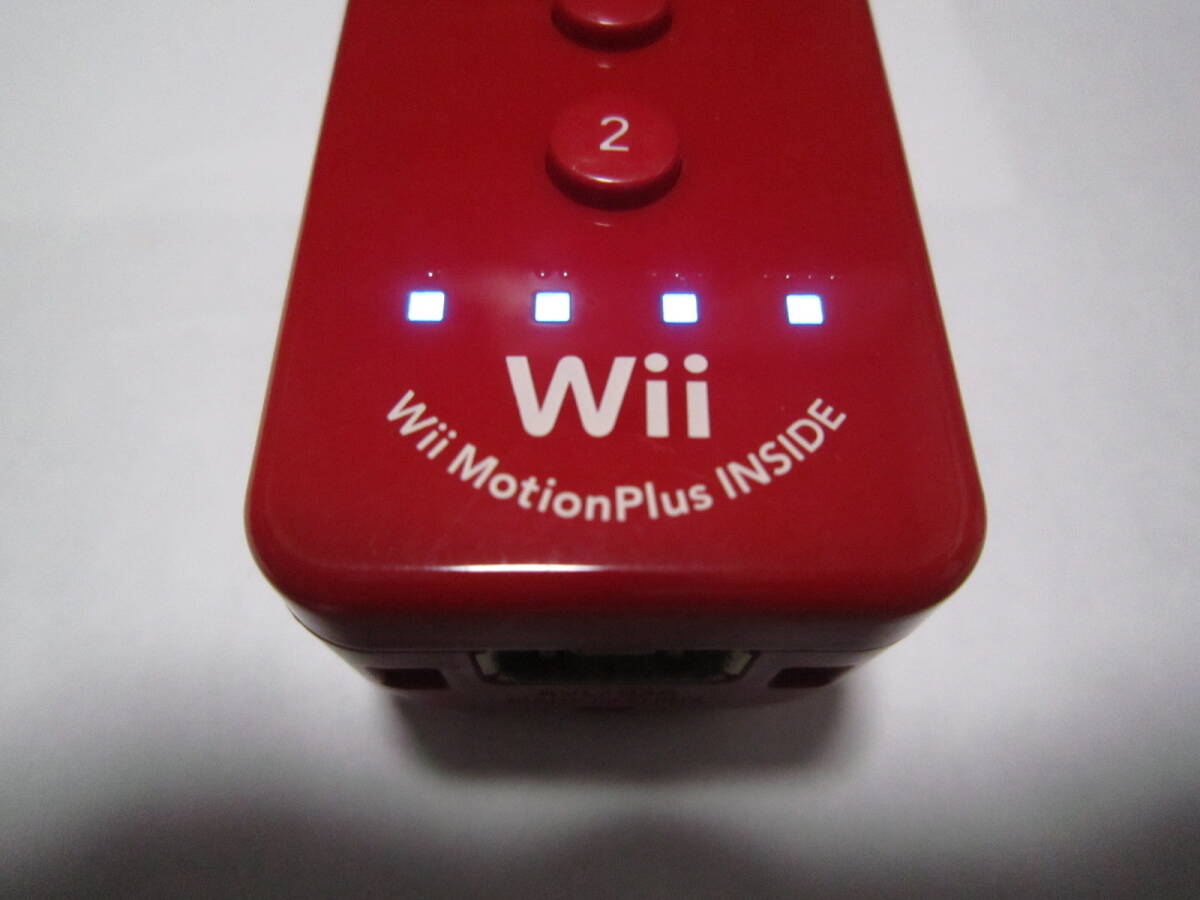 Wii リモコン モーションプラス シリコンカバー付 4個 白 黒 水色 赤色 ＋ ヌンチャク 2個 赤 黒 ストラップ 動作確認済 同梱歓迎_画像6