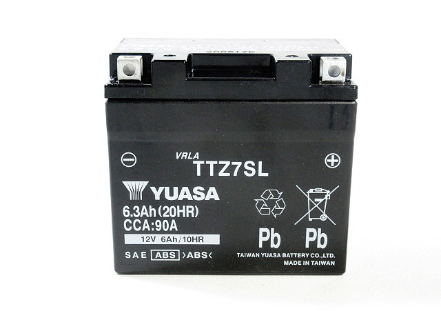 台湾ユアサバッテリー YUASA AGM TTZ7SL 充電済み YTZ7S 互換 アドレスV100 後期 ジェベル250XC KLX450R NINJA ZX-10R_画像3