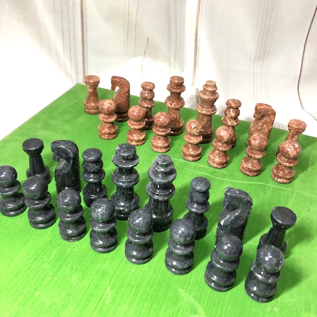 豪華 全て 大理石 チェス盤 駒 セット ボードゲーム 卓上 家族 知育 アンティーク インテリア オブジェ