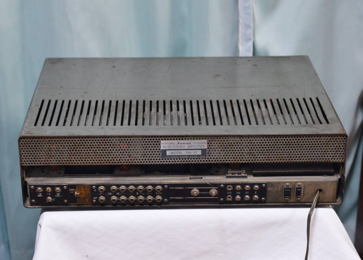 1950年代レア品★サンスイ/SANSUI 真空管 レシーバーアンプ SM-30 通電確認のみのジャンク品★部品取り、修理マニアの方の画像5