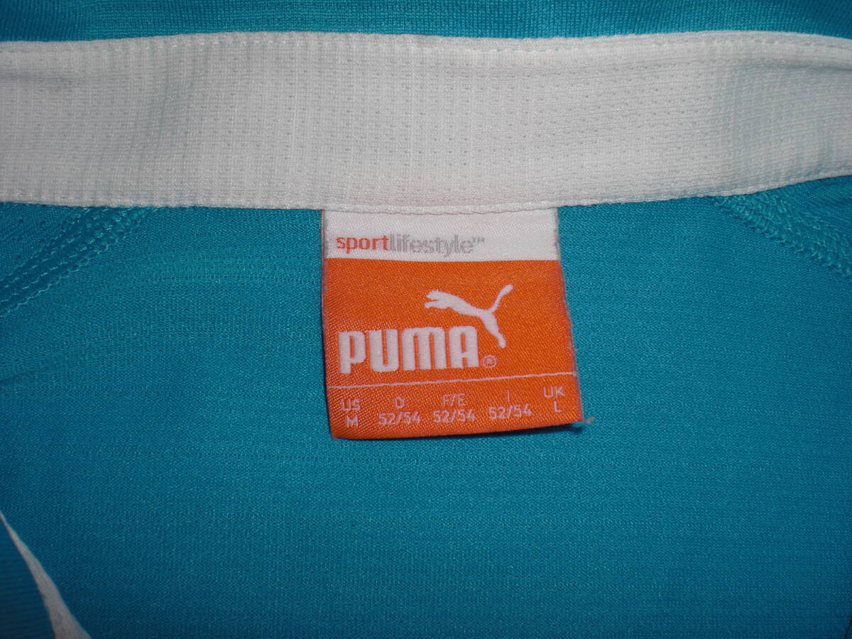  Puma Golf * голубой рубашка с коротким рукавом (M) USED