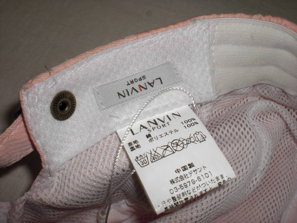 LANVIN SPORT Lanvin спорт * незначительный розовый кепка hunting cap (F) не использовался с биркой 