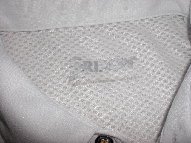 SRIXON Srixon * дамский белый × свет orange рубашка с коротким рукавом (M) USED