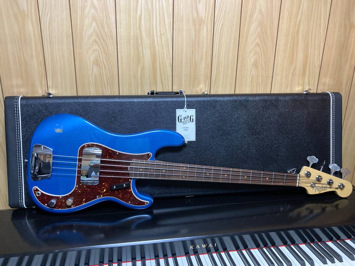 自然なレリック Fender American Original 60s Precision Bass - Lake Placid Blue プレベ フェンダーUSA Custom Shop 62 ピックアップ_画像2
