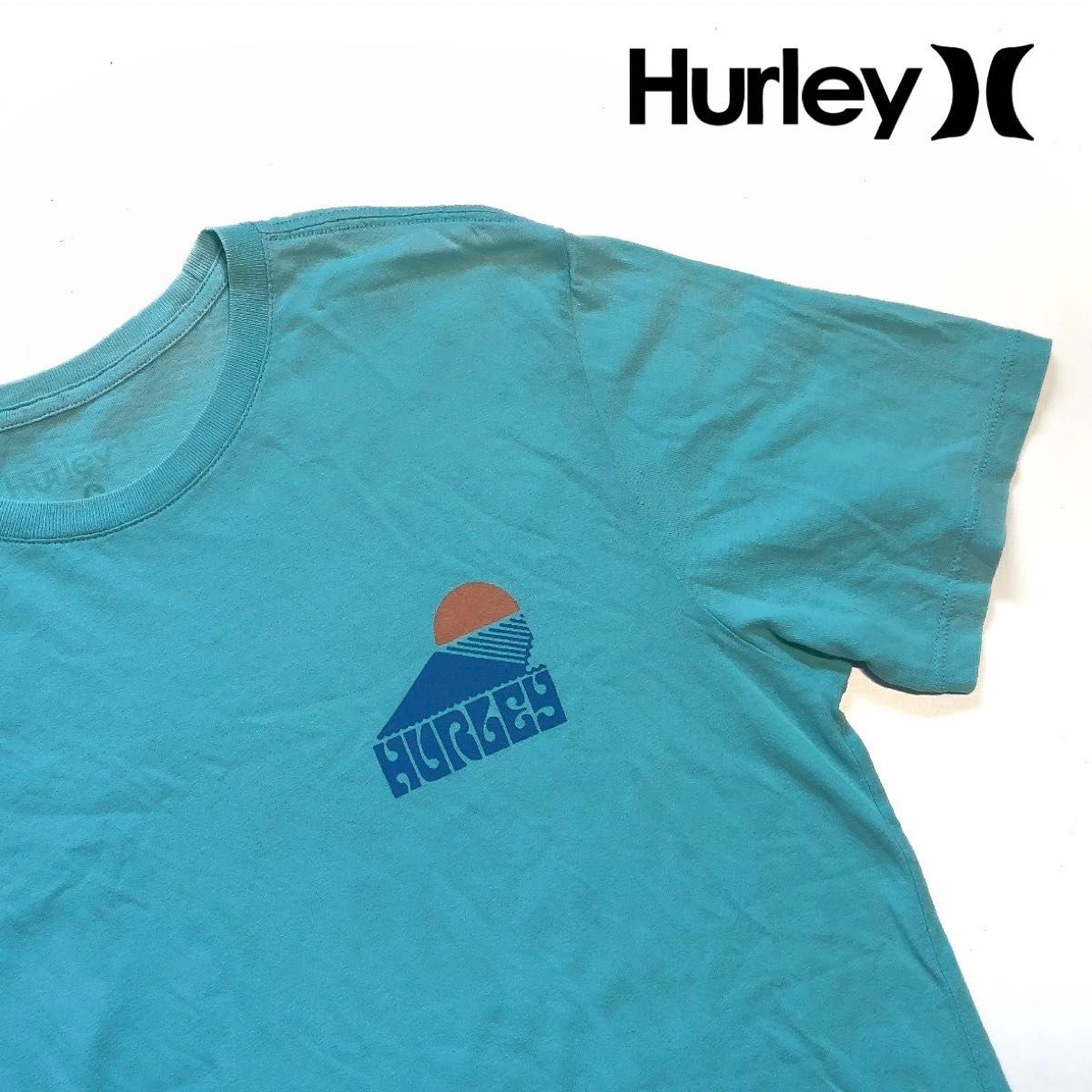 Hurley 太陽と波のTシャツ S　水色