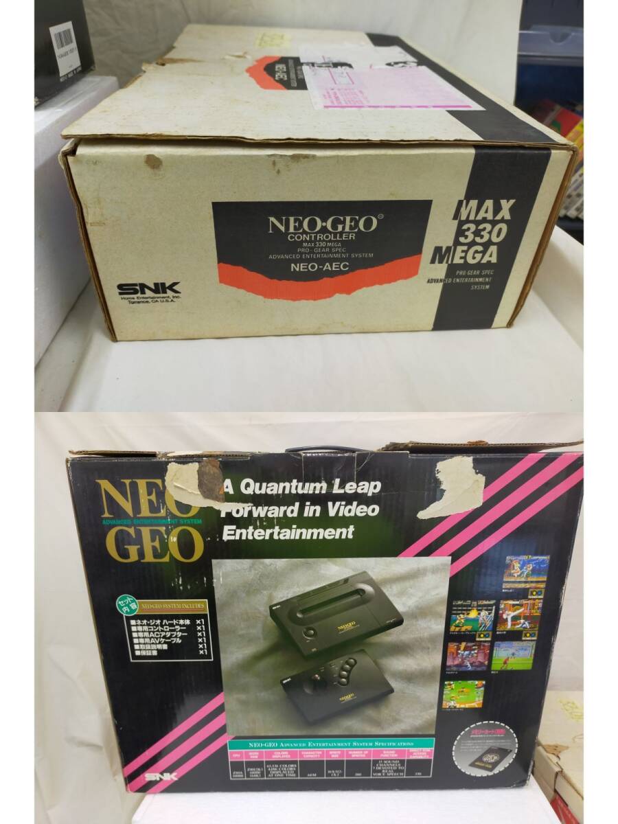 FG825 NEOGEO body controller Pro including edition +MAX330 MEGA 2 piece +AV cable +AC adaptor + outer box + instructions + guarantee paper Neo geo hard SNK NEO-AEC