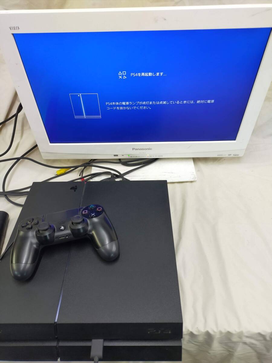 SET 【動作可能】PlayStation4 ジェット・ブラック 500GB CUH-1200A B01 PS4 プレイステーション4 CAMERA CUH-ZEY2 + コントローラ1個_画像4