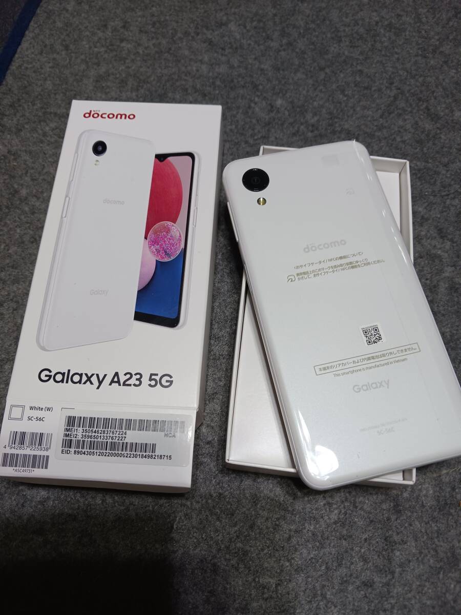 【新品 未使用】SIMフリー docomo Galaxy A23 5G SC-56C ホワイト 白 サムスン Android 14 スマホ 本体 制限〇 一括購入_画像3