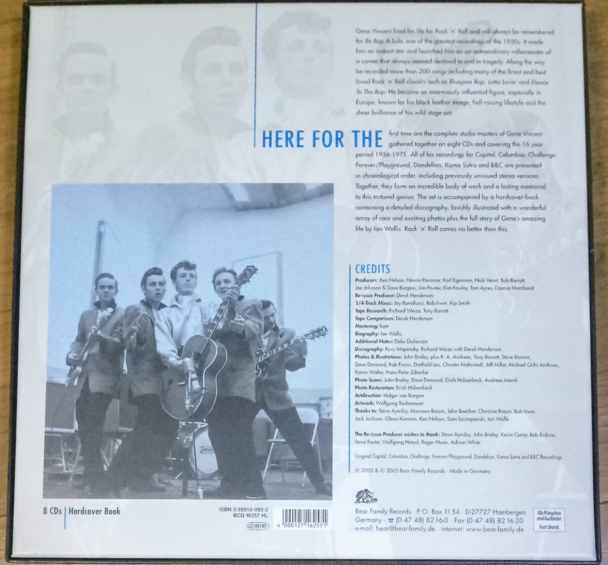 貴重盤・223曲 / GENE VINCENT - THE ROAD IS ROCKY - COMPLETE STUDIO MASTERS 1956-1971 (8CD Box) / ロカビリー / ジーン・ヴィンセント_画像5