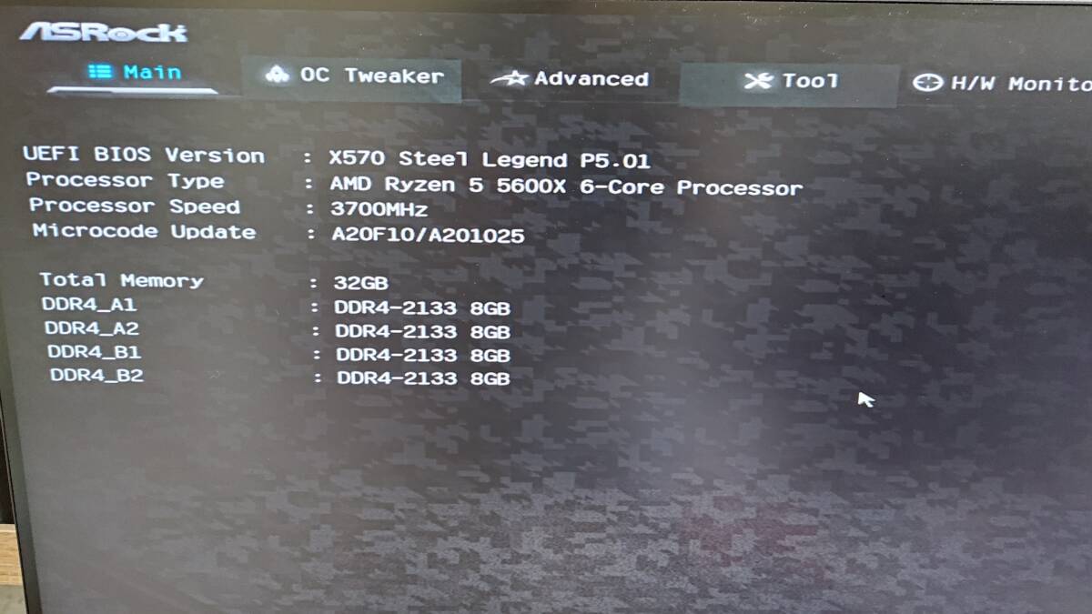 AMD Ryzen5 5600X + ASRock X570 SteelLegend セット SSD128GBおまけ付き 中古の画像4