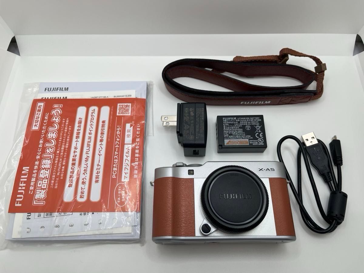 美品】FUJIFILM X-A5 ボディ (ブラウン) バッテリー&充電器 美品】FUJIFILM X-A5 ボディ (ブラウン) バッテリー&充電器