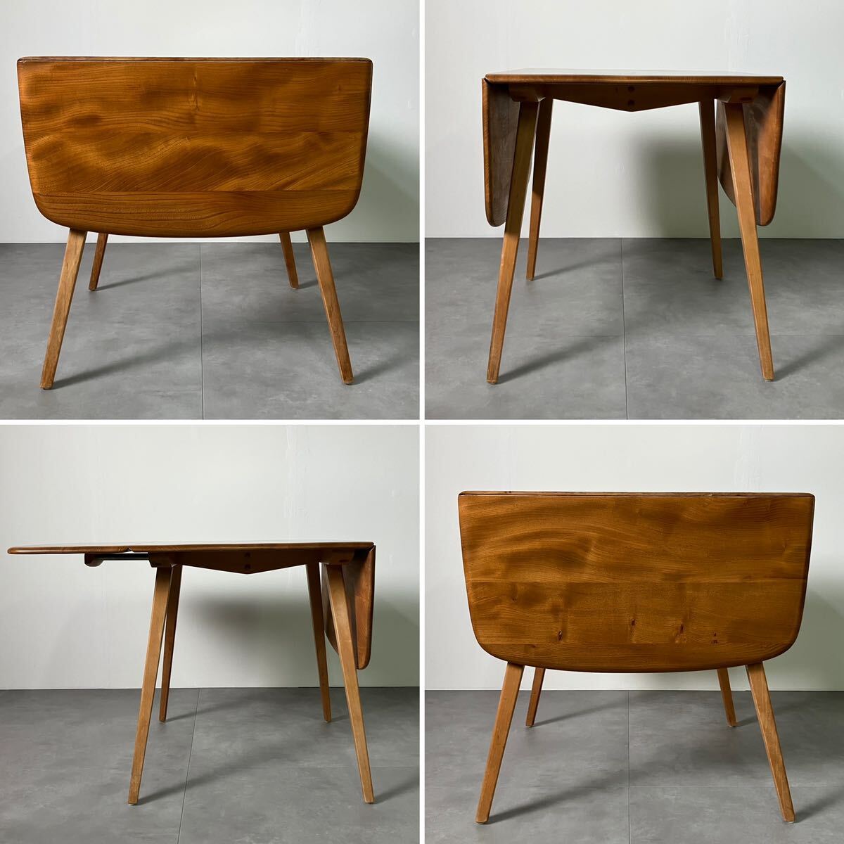 Ercol アーコール ドロップリーフテーブル / ビンテージ ダイニングテーブル バタフライテーブル 家具 イギリス _画像4