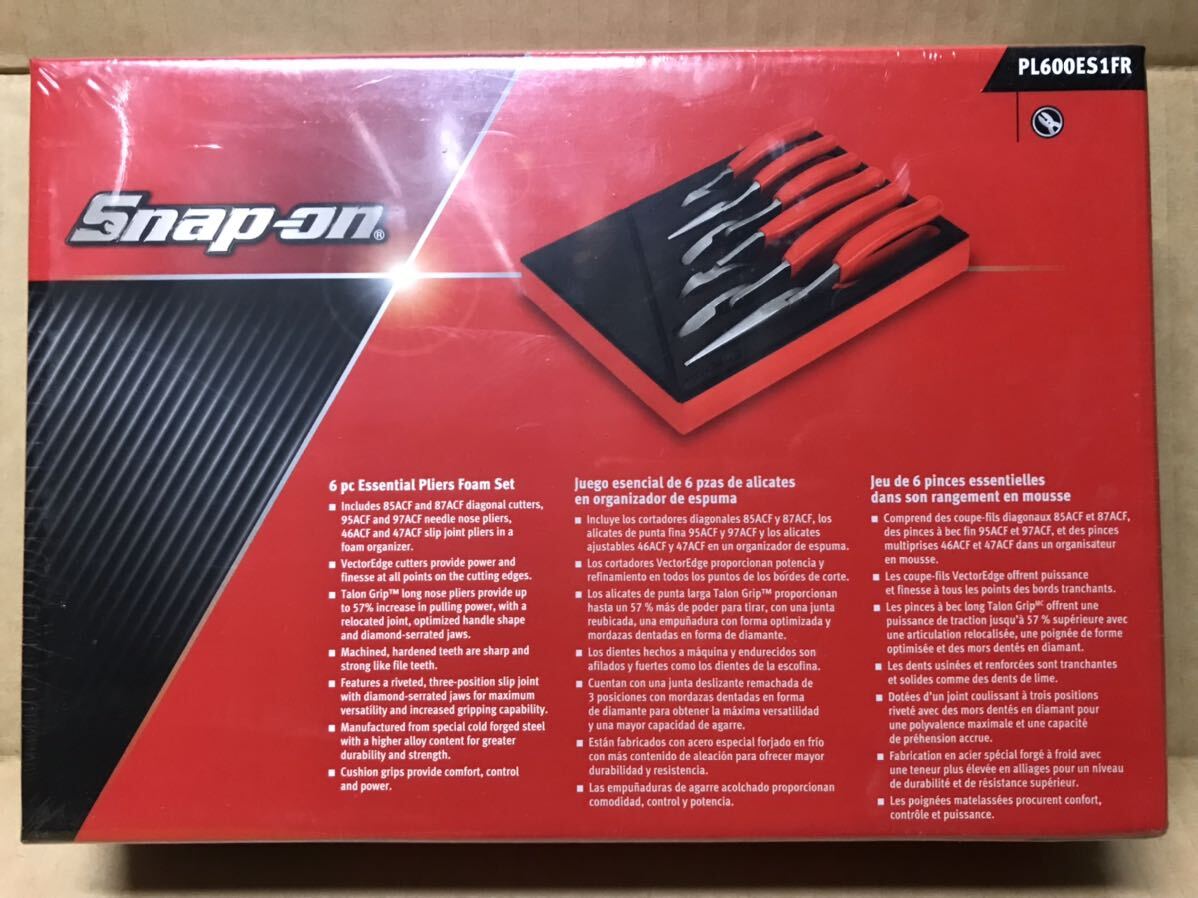 Snap-on スナップオン PL600ES1FR エッセンシャルプライヤーキット　フォーム付き レッド_画像1