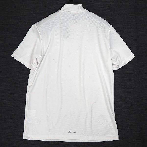 R384 новый товар adidas GOLF Adidas Golf большой Logo короткий рукав mok шея рубашка одежда для гольфа O белый 