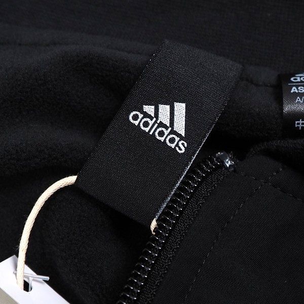 R382 新品 adidas アディダス ゴルフ フルジップ ウインドジャケット ボンバージャケット 3XL ブラック_画像4