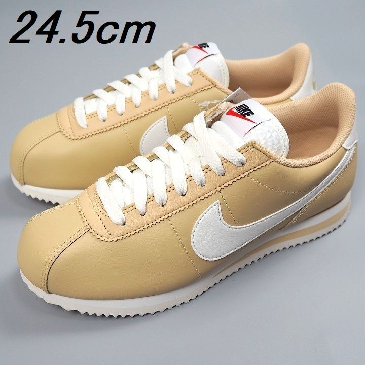 R416 新品 NIKE ナイキ W CORTEZ ウィメンズ コルテッツ スニーカー セサミ 24.5cm_画像1