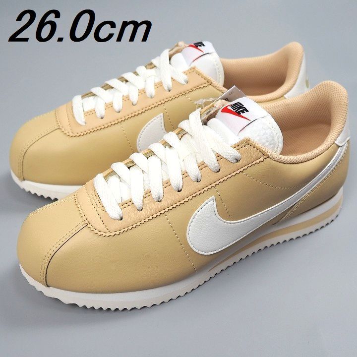 R416 新品 NIKE ナイキ W CORTEZ ウィメンズ コルテッツ スニーカー セサミ 26.0cm_画像1