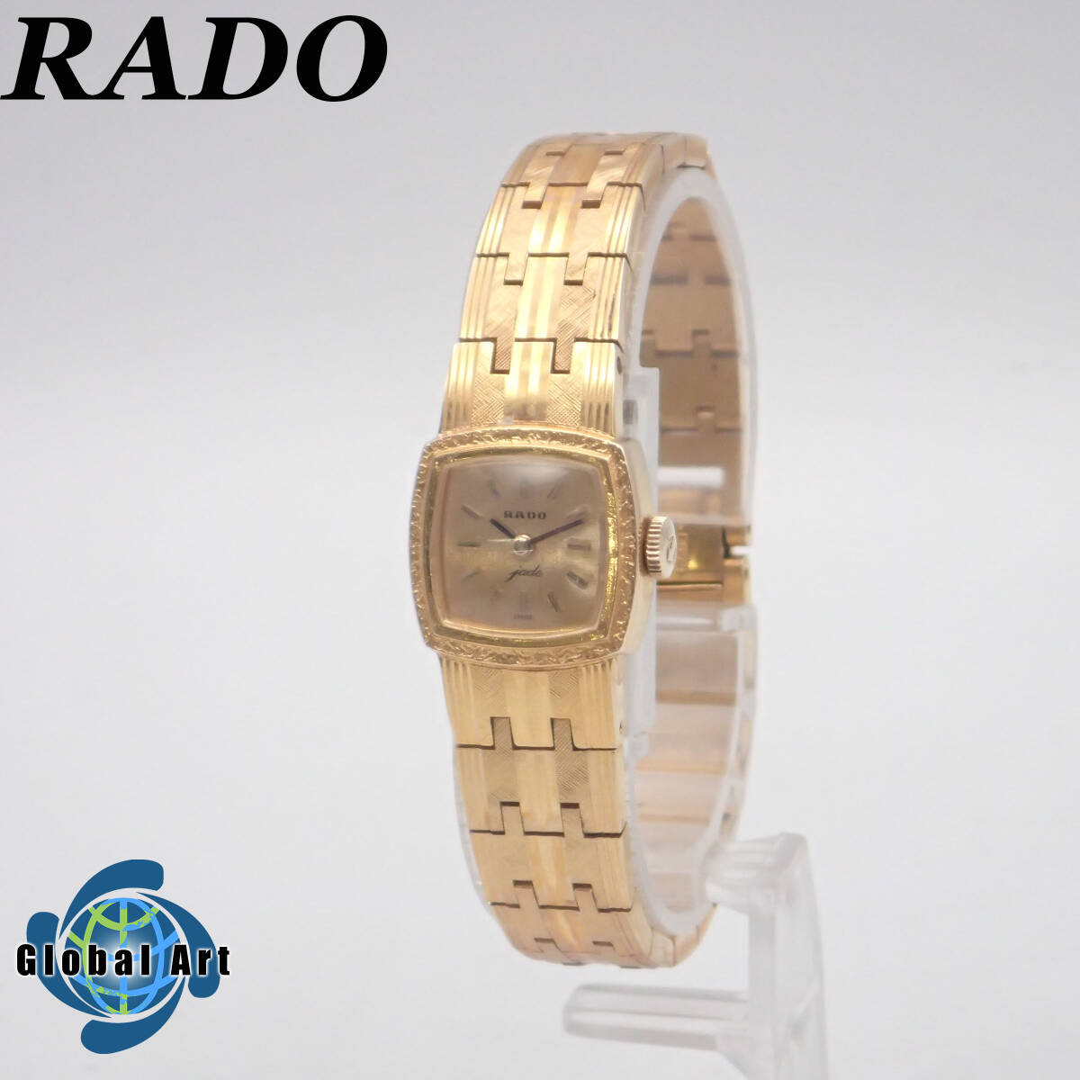 え04155/RADO ラドー/ジェイド/手巻き/レディース腕時計/文字盤 ゴールド/305.7903.2の画像1