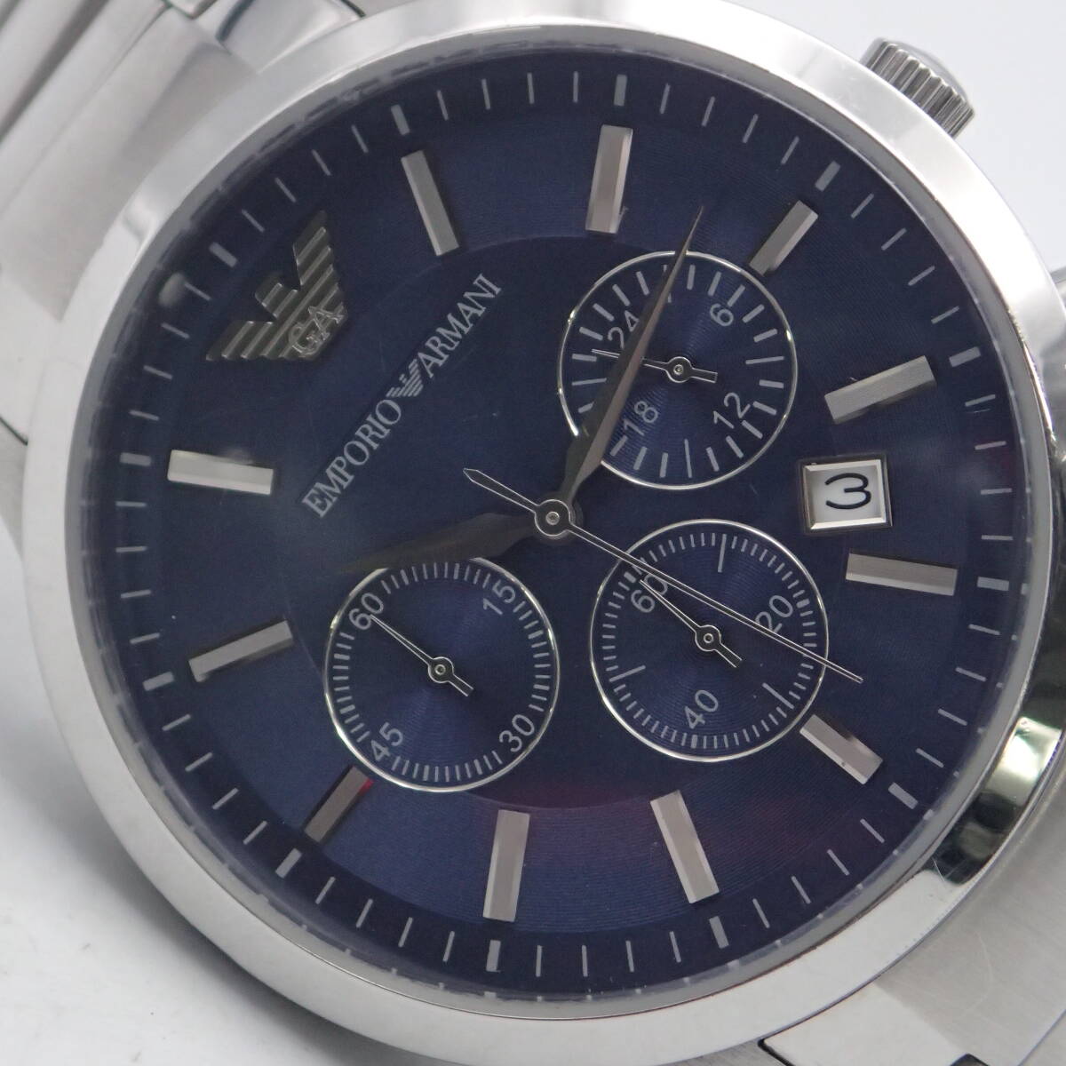 e04231/EMPORIO ARMANI Emporio Armani / кварц / мужские наручные часы / хронограф /smoseko/ циферблат темно-синий /AR-2448