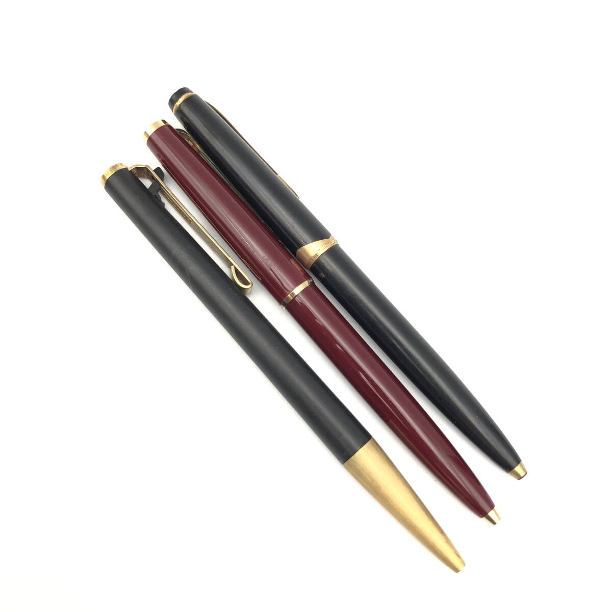 ★E04966/MONTBLANC モンブラン/ボールペン/№18/880/784/レバー式/ブラック/ボルドー/ゴールド/まとめて/計3点セット_画像3