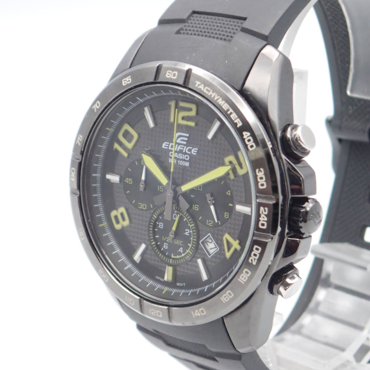e05122[ beautiful goods ]CASIO Casio / Edifice / quarts / men's wristwatch /100M/ chronograph / black /EFR-516