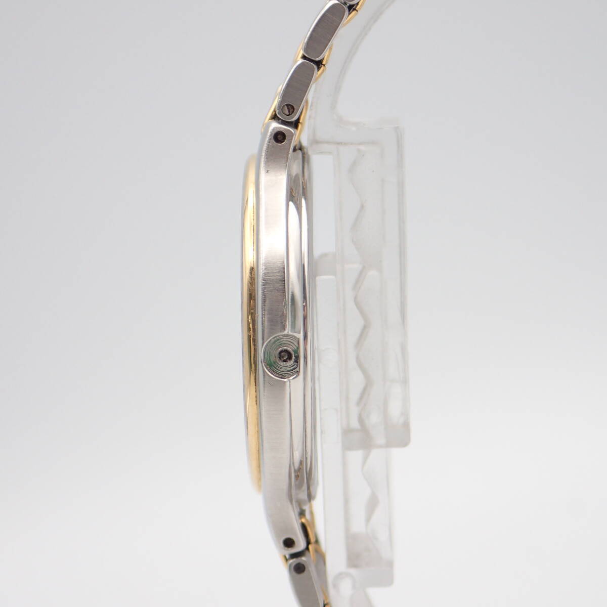 e05108/SEIKO Seiko / Dolce / quarts / men's wristwatch / combination / face ivory /7741-6050/ Junk / watch stem coming off 