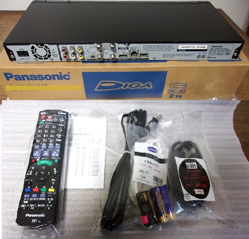 ◎即日発送可◎動作品（HDD：2TBに増量換装）Panasonic パナソニック ブルーレイレコーダー DMR-BWT520