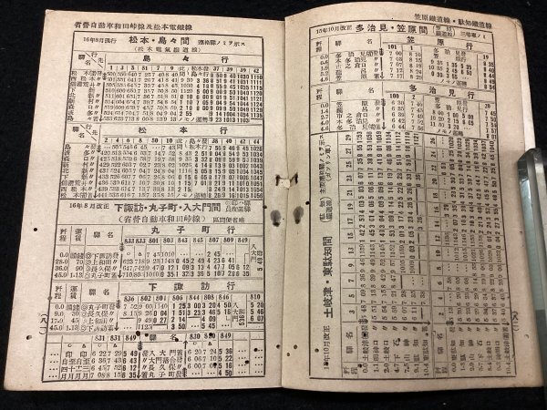 戦前●汽車時間表 附・主要電車・バス線●昭和十六年十一月一日発行●東亞旅行社●全87ページ_画像7