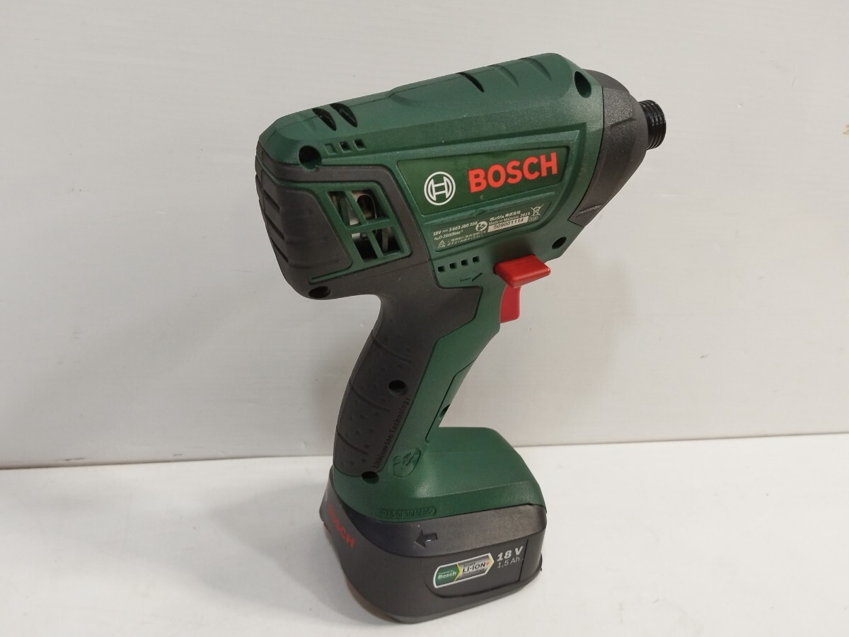 管理0913 BOSCH ボッシュ 18Vバッテリー インパクトドライバー PDR18LI-1B 電動工具 動作確認済み_画像4