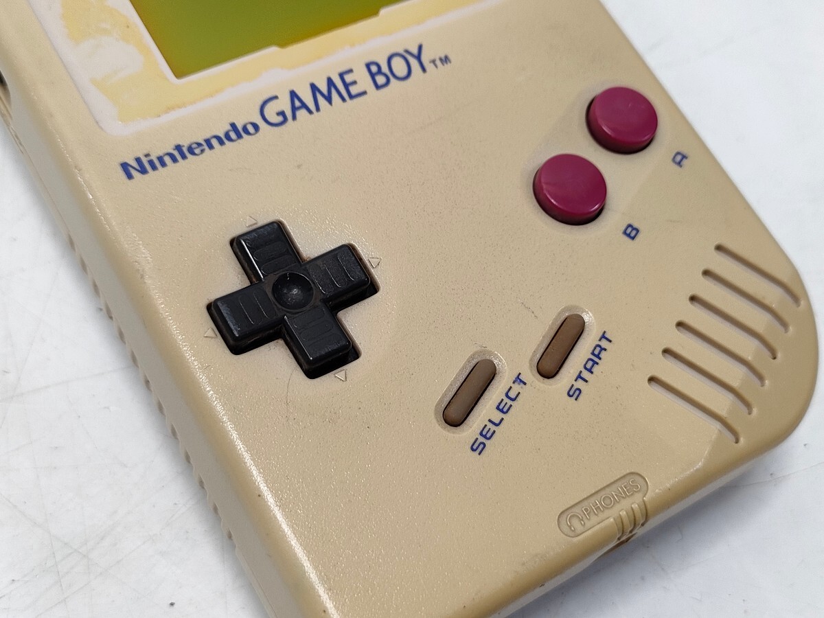管理1023 Nintendo 任天堂 GAMEBOY 初代 ゲームボーイ DMG-01 未チェック 液晶パネル欠品 破損 汚れあり 色ヤケあり_画像3