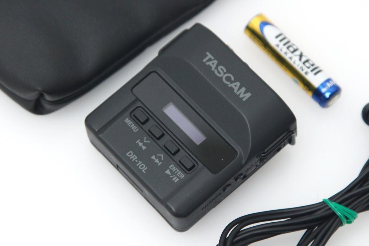 美品｜TASCAM DR-10L ピンマイク付き小型オーディオレコーダー CA01-H4037-2D2F 直接録音 レコーダー 高音質 音声収録 小型リニアPCM_画像1