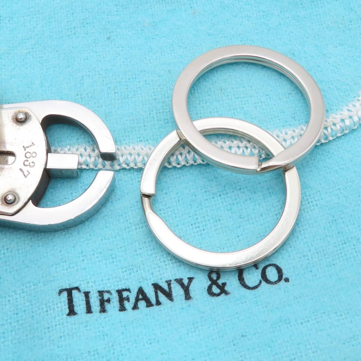  высшее редкий Tiffany&Co. Vintage Tiffany Triple серебряный кольцо для ключей SV925 1837ba let брелок для ключа ключ HH330