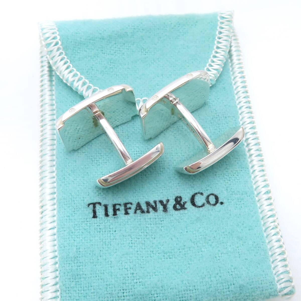 極希少 美品 Tiffany&Co. ティファニー ゴルフ シルバー カフス リンクス SV925 スーツ メンズ PGA TOUR HH339_画像3