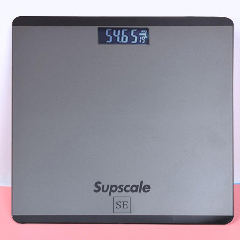 体重計 デジタルヘルスメーター 薄型 温度計 強化ガラス ブラック_画像4