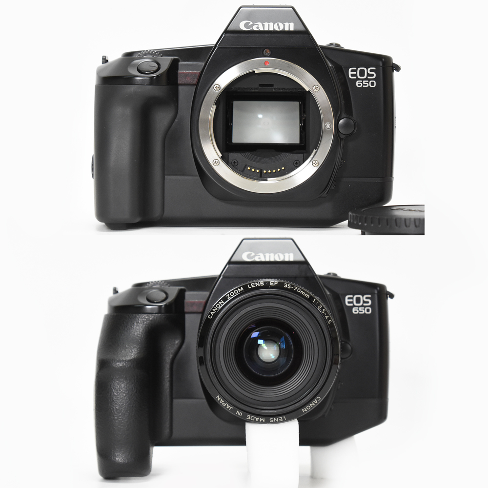 Canon EOS 650 キャノン イオス 35mm-70mm F3.5-4.5 AF 一眼レフカメラ フィルムカメラ レリーズ 60-T3 グリップ GR20 GR10 ボディ レンズ_画像2