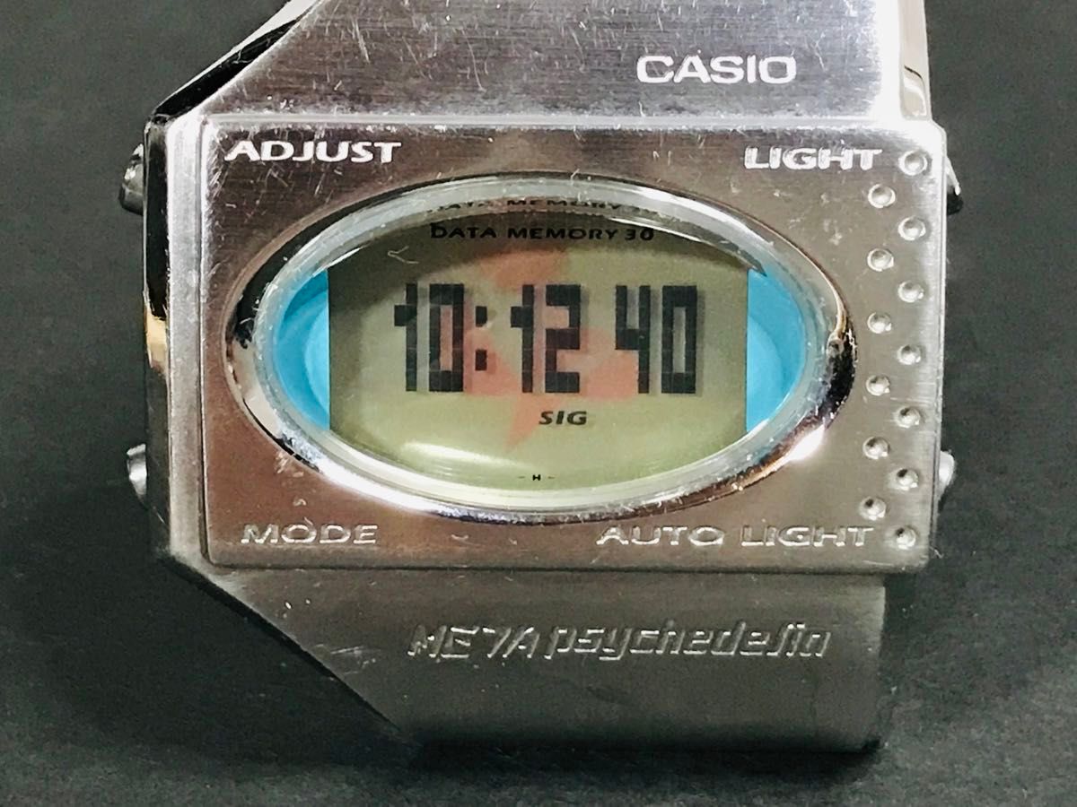 希少品 CASIO ME-100 META psychedelia 腕時計 デジタルウォッチ カシオ 動作品