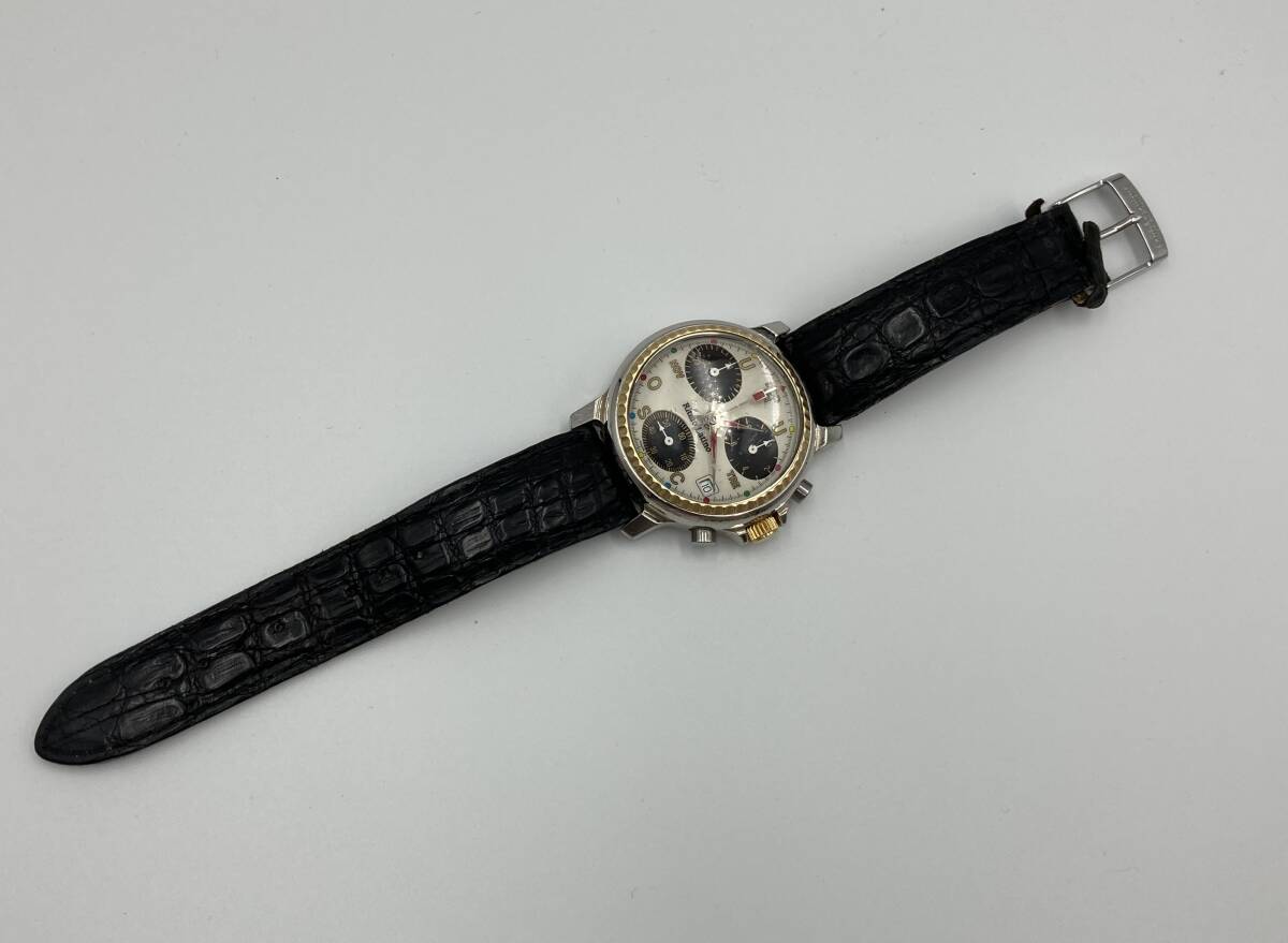 1 иен ~ рабочий товар Ritomo Latino| Ritmo Latino MADE IN ITALY хронограф купол стекло кварц мужские наручные часы 