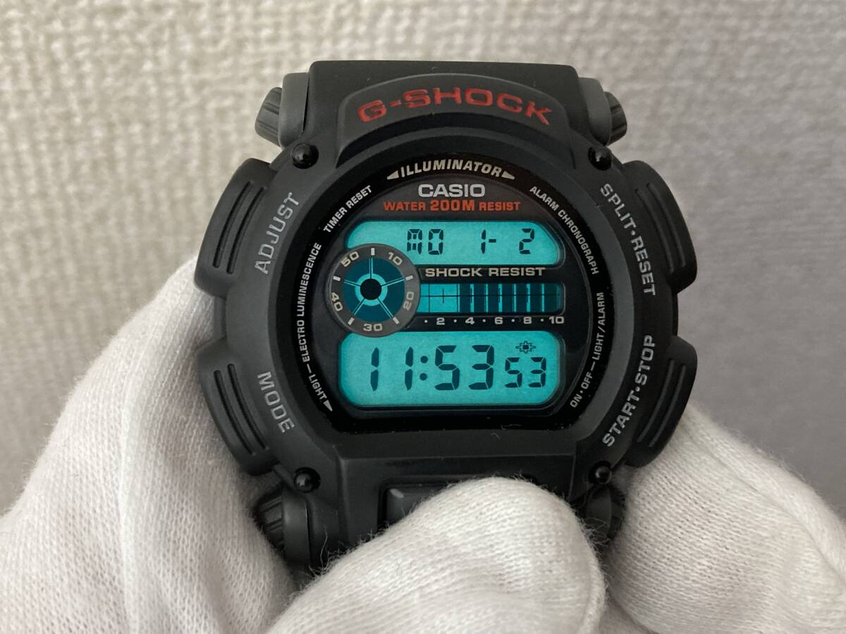 1円〜 動作品 CASIO G-SHOCK／カシオ G-ショック デジタル DW-9000 クォーツ メンズ腕時計 の画像9