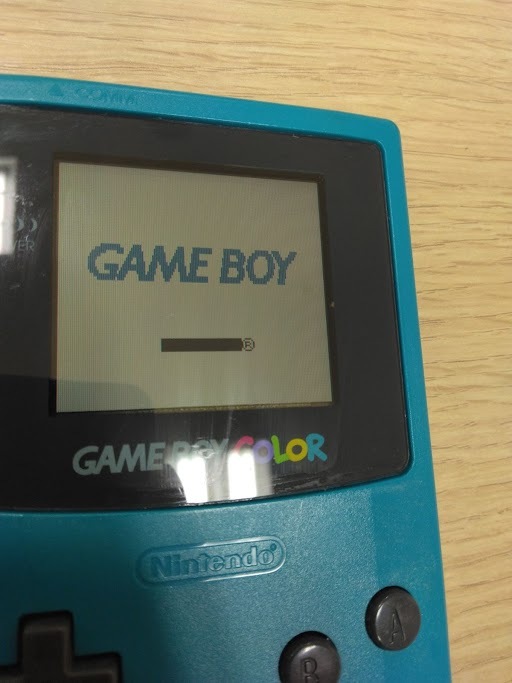 T#12774 任天堂 GAME BOY COLOR ゲームボーイカラー ブルー 本体のみ 通電起動確認OK 動作未確認品_画像5