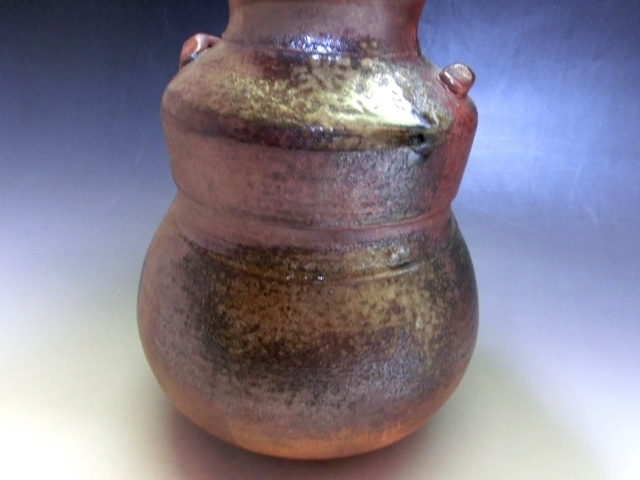 花瓶■備前焼 花器 古い花生け 窯印有 古美術 時代物 骨董品■_画像5