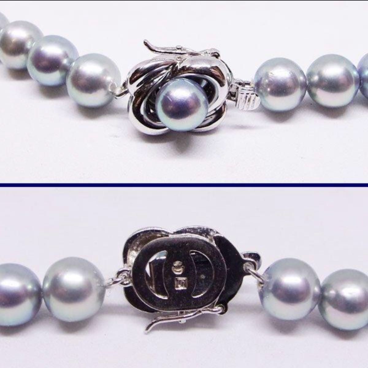 美品 田崎真珠 アコヤ ブルーパール ネックレス 7ｍｍ  TASAKI【329882】