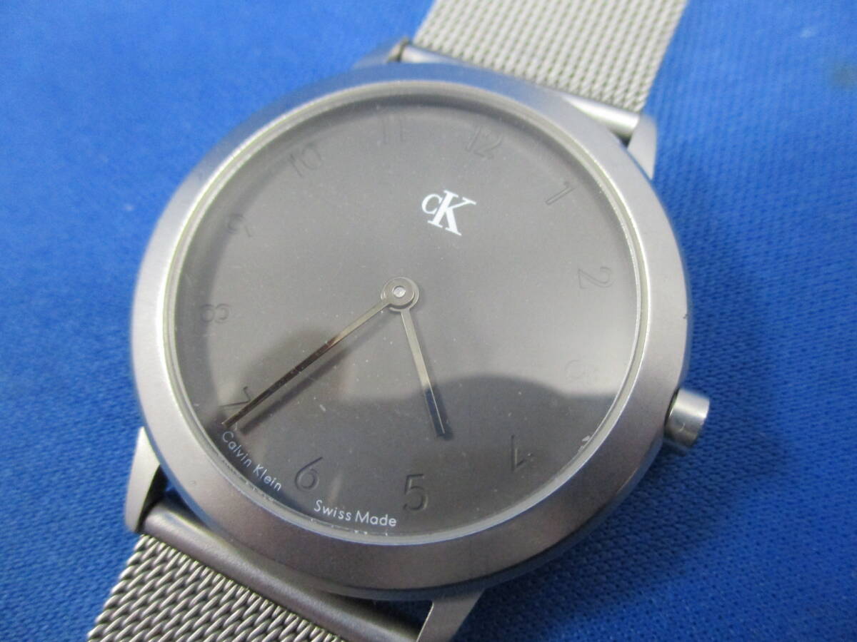 電池交換済/稼働品 CalvinKlein カルバンクライン K3111 K3112 メンズ クォーツ 腕時計 スイス製 「＃2050」の画像1