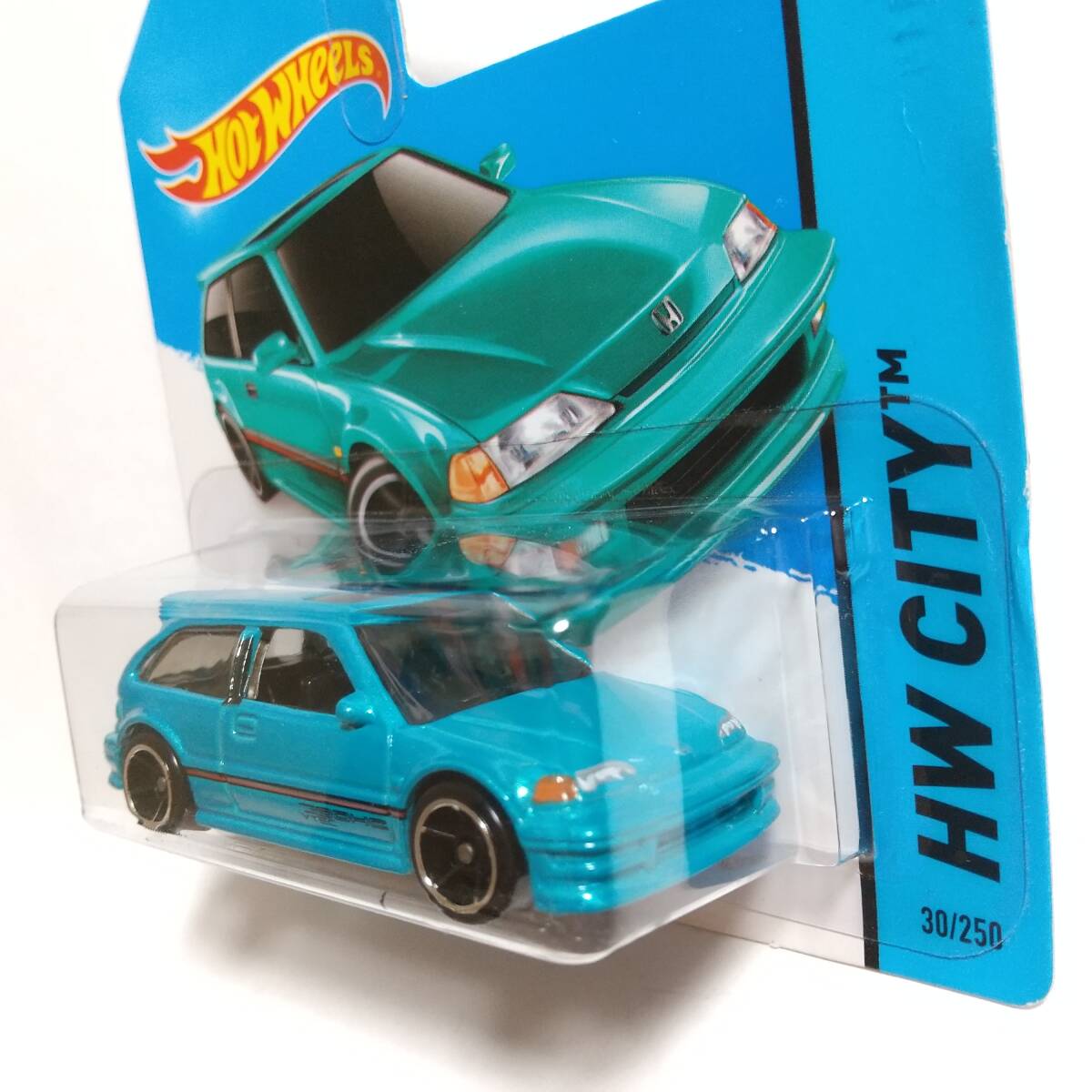 ホットウィール Hot Wheels/1990 ホンダ シビック EF HONDA CIVIC /ショートカード /タンポずれの画像3