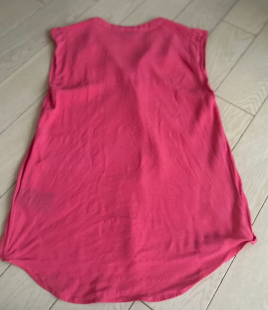 H &M エイチアンドエム　S〜Mサイズくらい　ピンク　ノースリーブシャツ　ブラウス　サラサラ生地　クーポンでお得に！