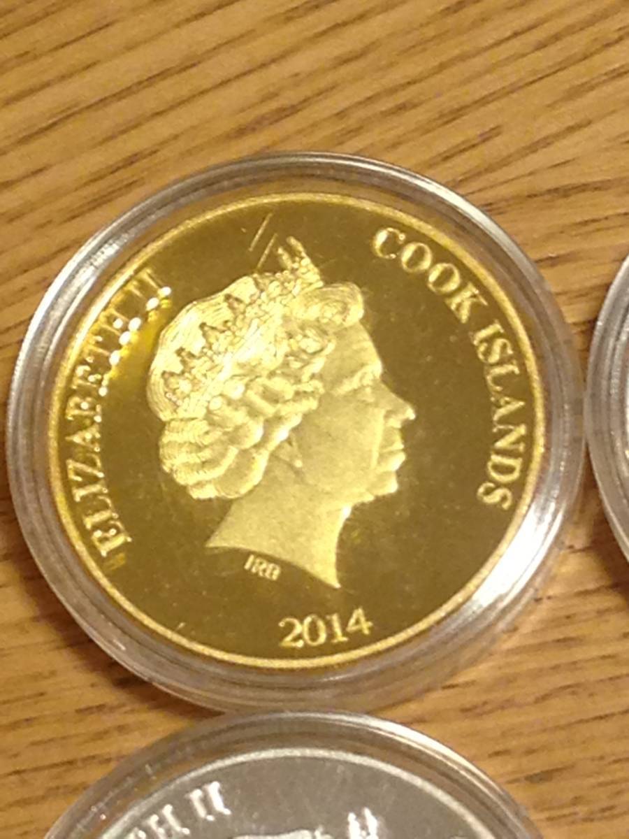 W11)ディズニーハロキティ1オンス記念金貨、銀貨コイン4枚の画像7