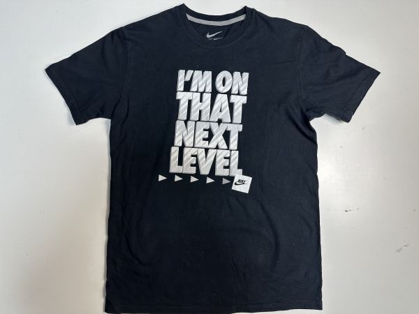 ☆US古着 NIKE ナイキ Tシャツ プリント ブラック黒【L】コットン　　　　　　　◆4518◆_画像4