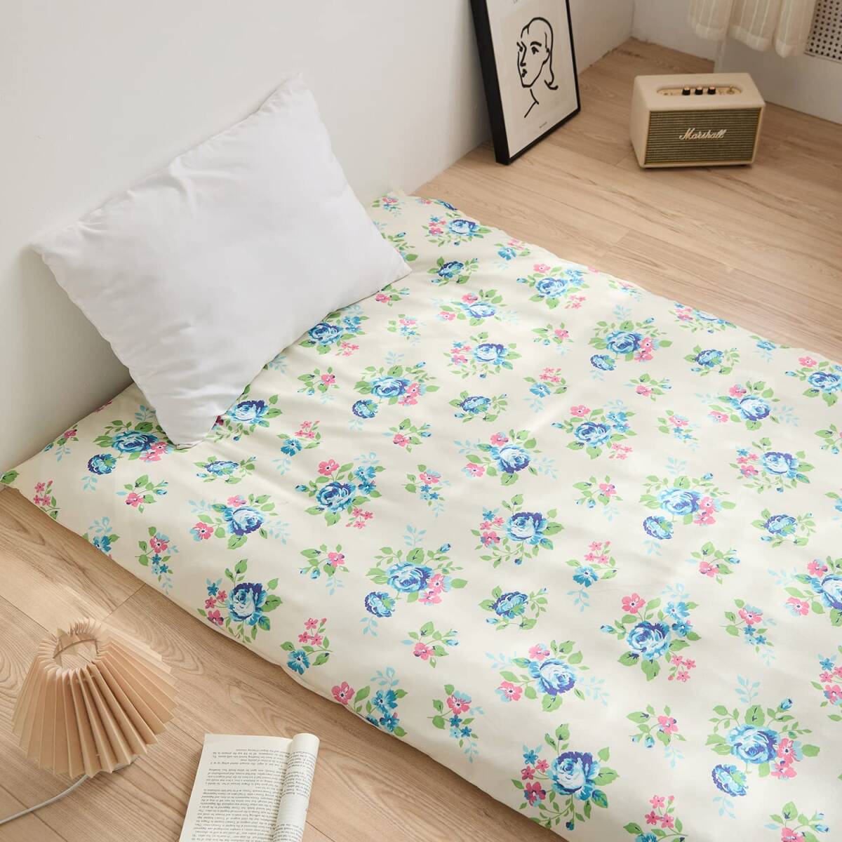 three .(SANKO) bed futon cover single long glow z pattern blue opening fully fastener stylish lovely 341632-3813