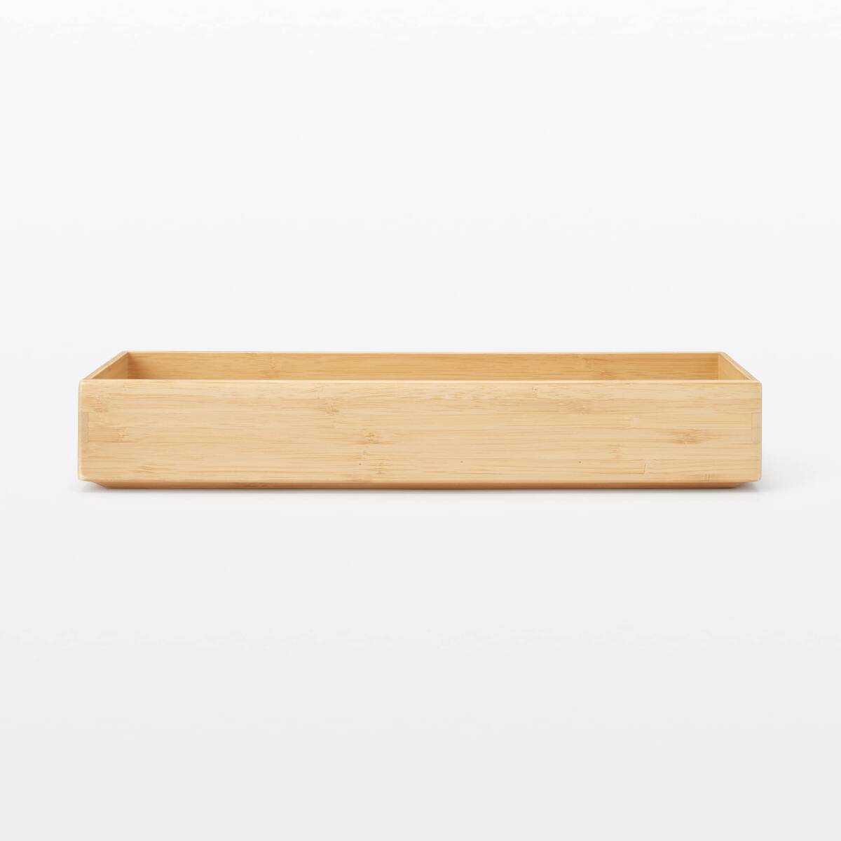 無印良品 重なる竹材整理ボックス 収納用品 大 幅11.5×奥行34×高さ5.5cm 12057895_画像3