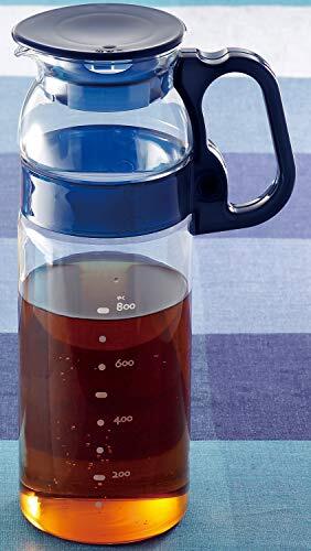 iwaki(i armpit ) AGC Techno glass heat-resisting glass barley tea pot pitcher 1.3 liter round cold water pot cold flask handy server KT